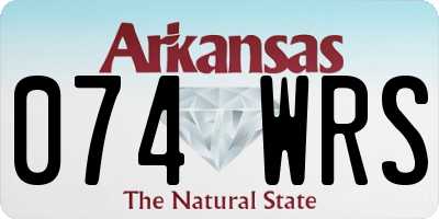 AR license plate 074WRS