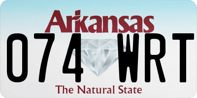 AR license plate 074WRT