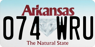 AR license plate 074WRU