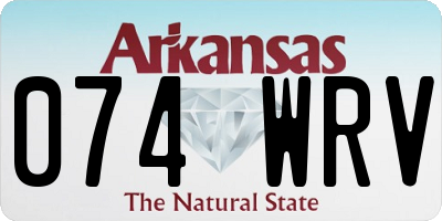 AR license plate 074WRV