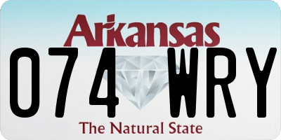 AR license plate 074WRY