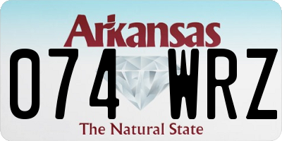 AR license plate 074WRZ