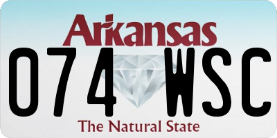 AR license plate 074WSC