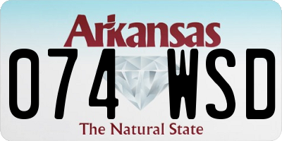 AR license plate 074WSD