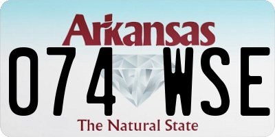 AR license plate 074WSE