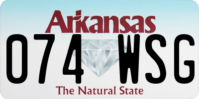 AR license plate 074WSG