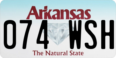 AR license plate 074WSH