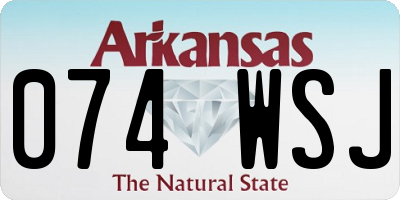 AR license plate 074WSJ