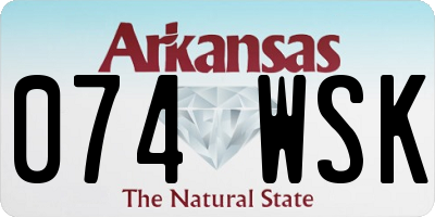 AR license plate 074WSK