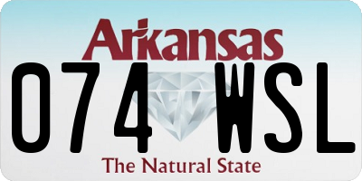 AR license plate 074WSL