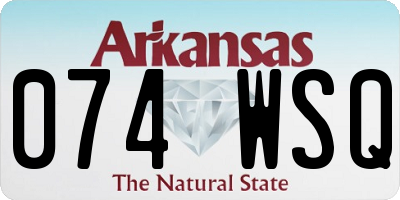 AR license plate 074WSQ