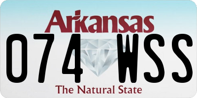 AR license plate 074WSS