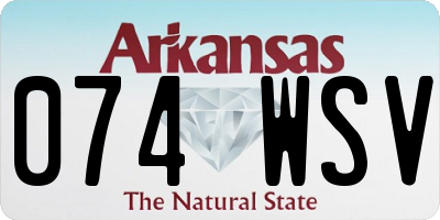 AR license plate 074WSV