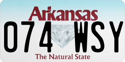 AR license plate 074WSY