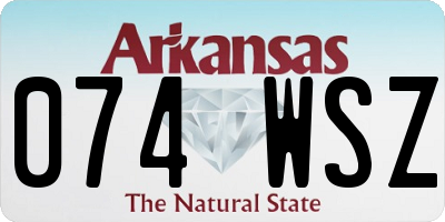 AR license plate 074WSZ