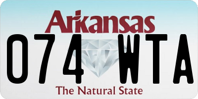 AR license plate 074WTA