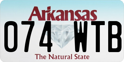 AR license plate 074WTB