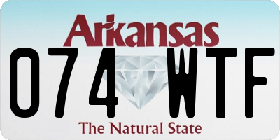 AR license plate 074WTF