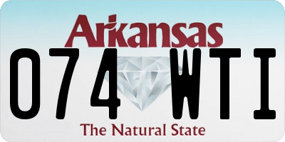 AR license plate 074WTI