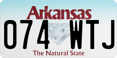 AR license plate 074WTJ