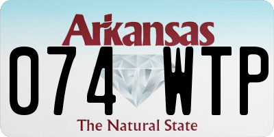 AR license plate 074WTP