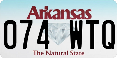 AR license plate 074WTQ