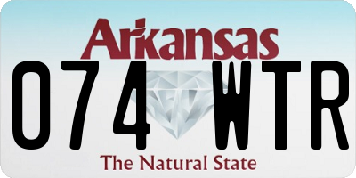 AR license plate 074WTR
