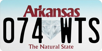 AR license plate 074WTS