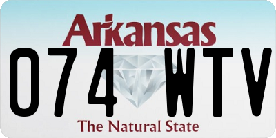 AR license plate 074WTV