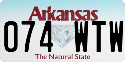 AR license plate 074WTW
