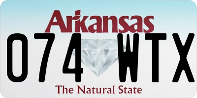 AR license plate 074WTX