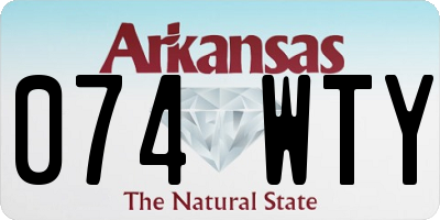 AR license plate 074WTY