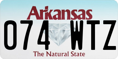 AR license plate 074WTZ