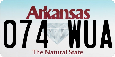 AR license plate 074WUA