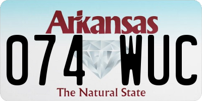AR license plate 074WUC
