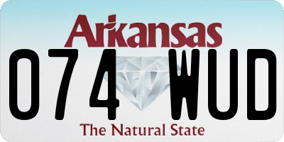 AR license plate 074WUD