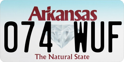 AR license plate 074WUF