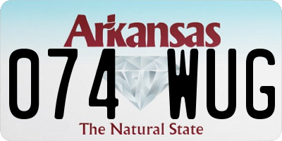 AR license plate 074WUG