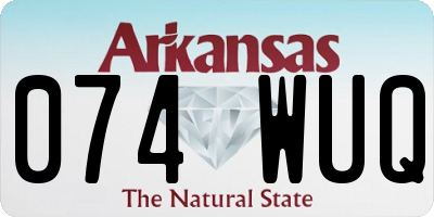 AR license plate 074WUQ