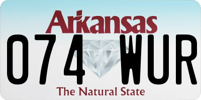 AR license plate 074WUR