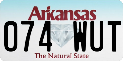 AR license plate 074WUT