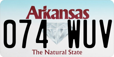 AR license plate 074WUV