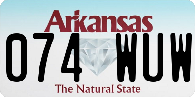 AR license plate 074WUW