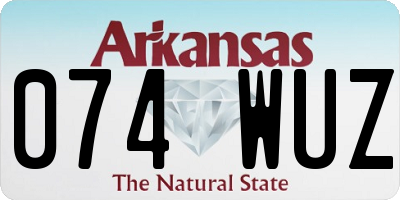 AR license plate 074WUZ