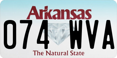 AR license plate 074WVA