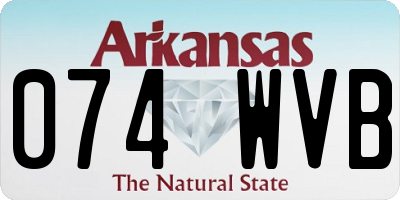 AR license plate 074WVB