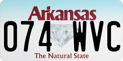 AR license plate 074WVC