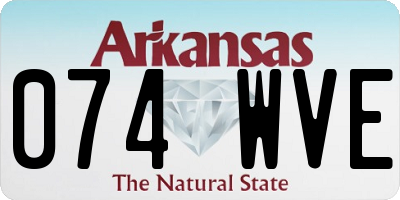 AR license plate 074WVE