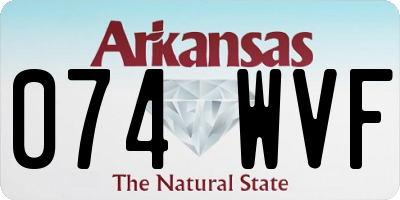 AR license plate 074WVF