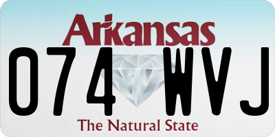 AR license plate 074WVJ